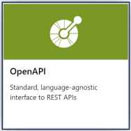 OpenAPI タイルを示すスクリーンショット。