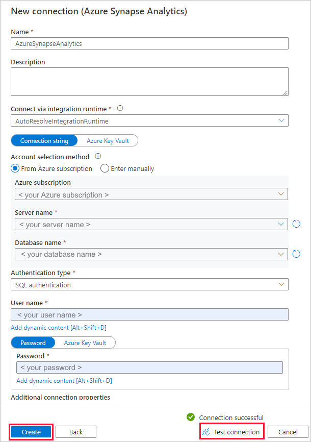 configure Azure Synapse Analytics