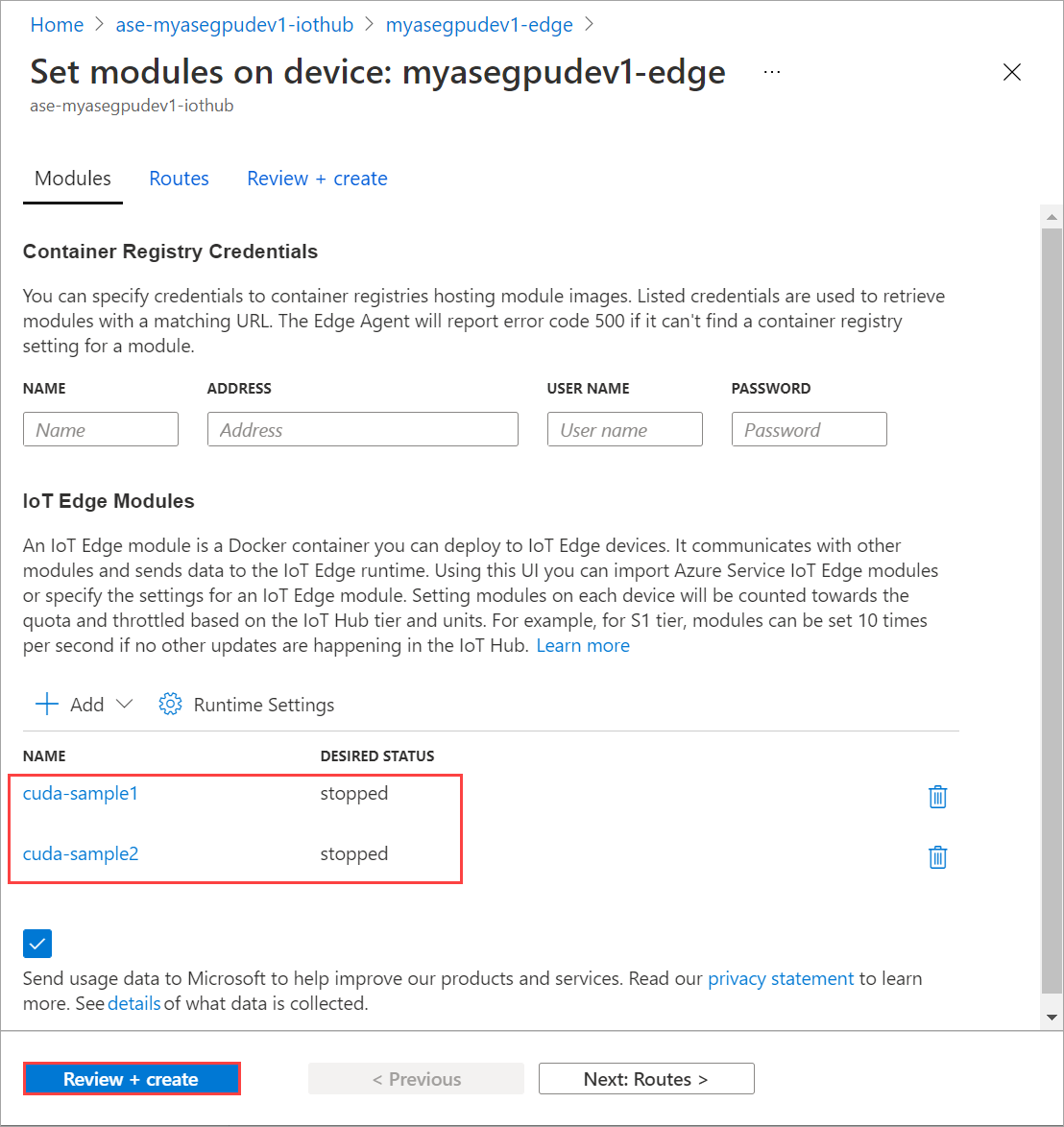 更新されたデプロイを確認して作成します。