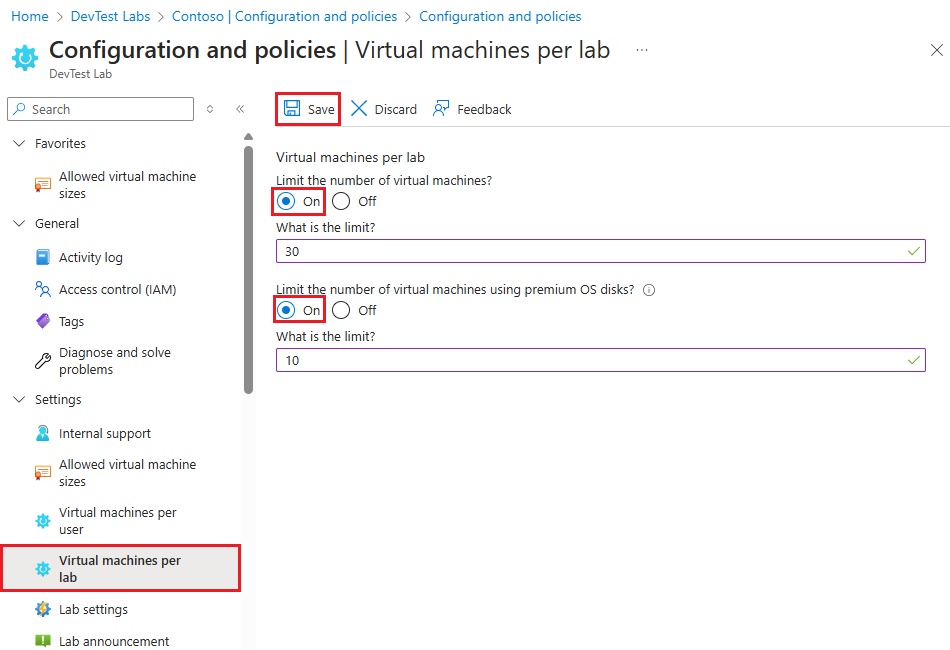 ラボごとの VM を示すスクリーンショット。