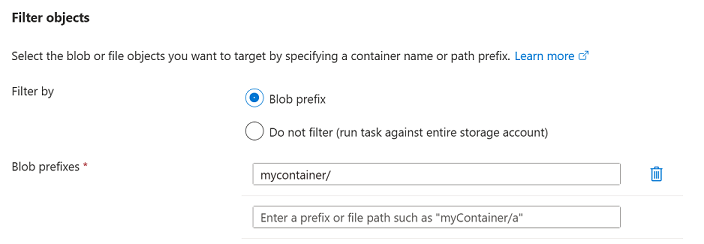 [割り当ての追加] ウィンドウの [オブジェクトのフィルター] セクションのスクリーンショット。