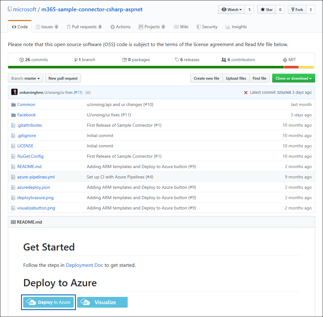[Deploy to Azure] を選択します。
