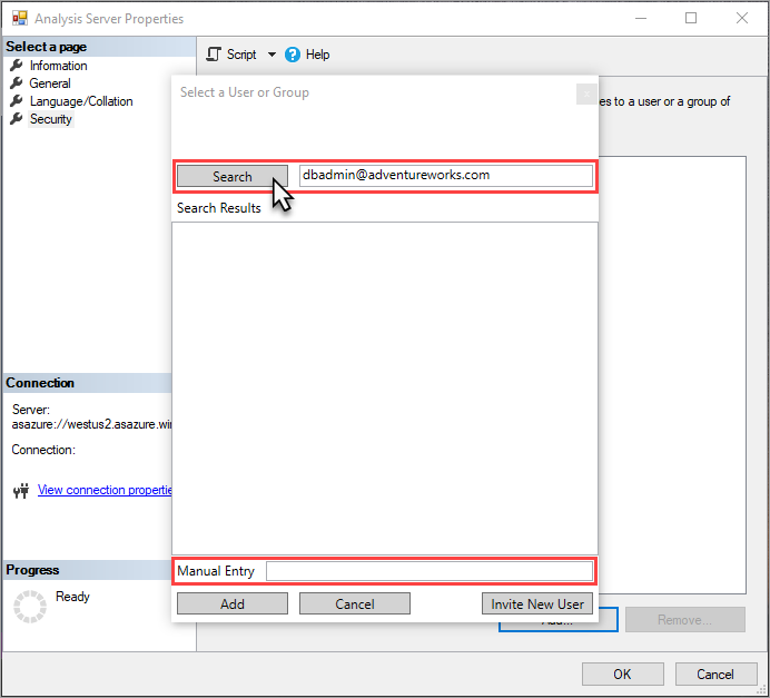 サーバー管理者の追加