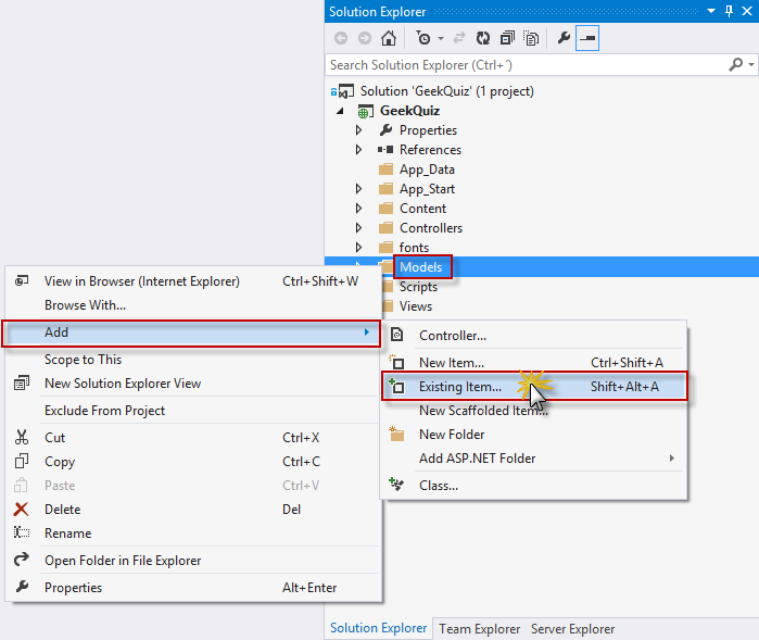 既存の項目を追加する