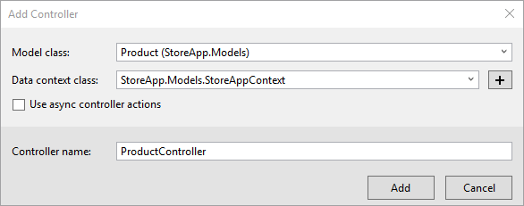 コントローラーを指定する