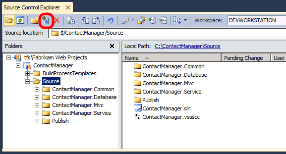 [フォルダーにアイテムを追加] ボタンをクリックします。