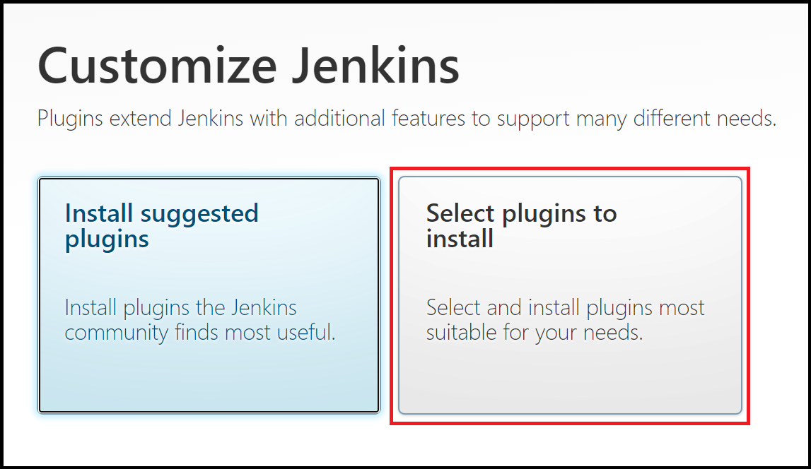 選択したプラグインをインストールするオプションを選択します