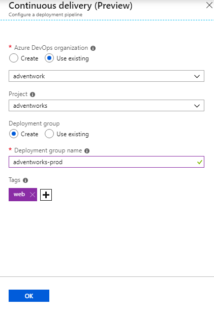 AZURE VM への CI