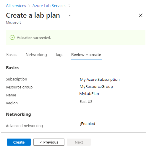 [確認 + 作成] -> 作成