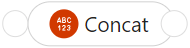 スクリーンショットには、Concat という名前の接続されていない関数が示されています。