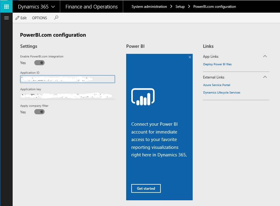 Power BI の承認のスクリーンショット。