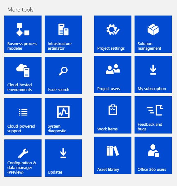 Lifecycle Services プロジェクトタイルのスクリーンショット。