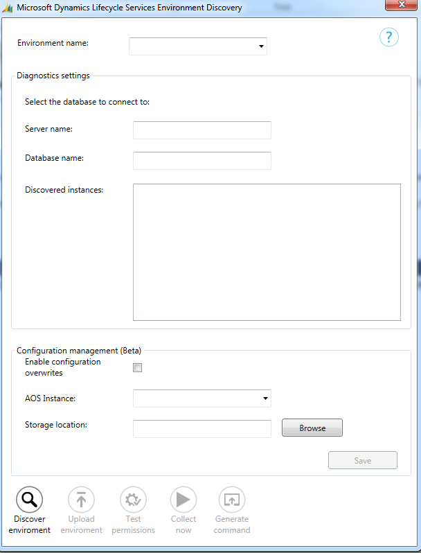 Config Manager のシステム診断検出のスクリーンショット。