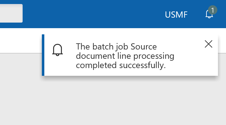 アクション センターのアラート通知のスクリーンショット。