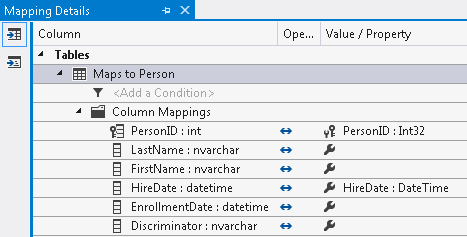 マッピングのプロパティ