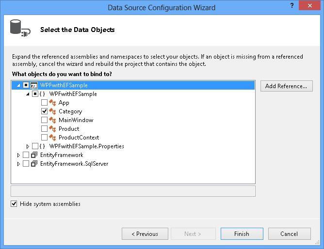 データ オブジェクトの選択