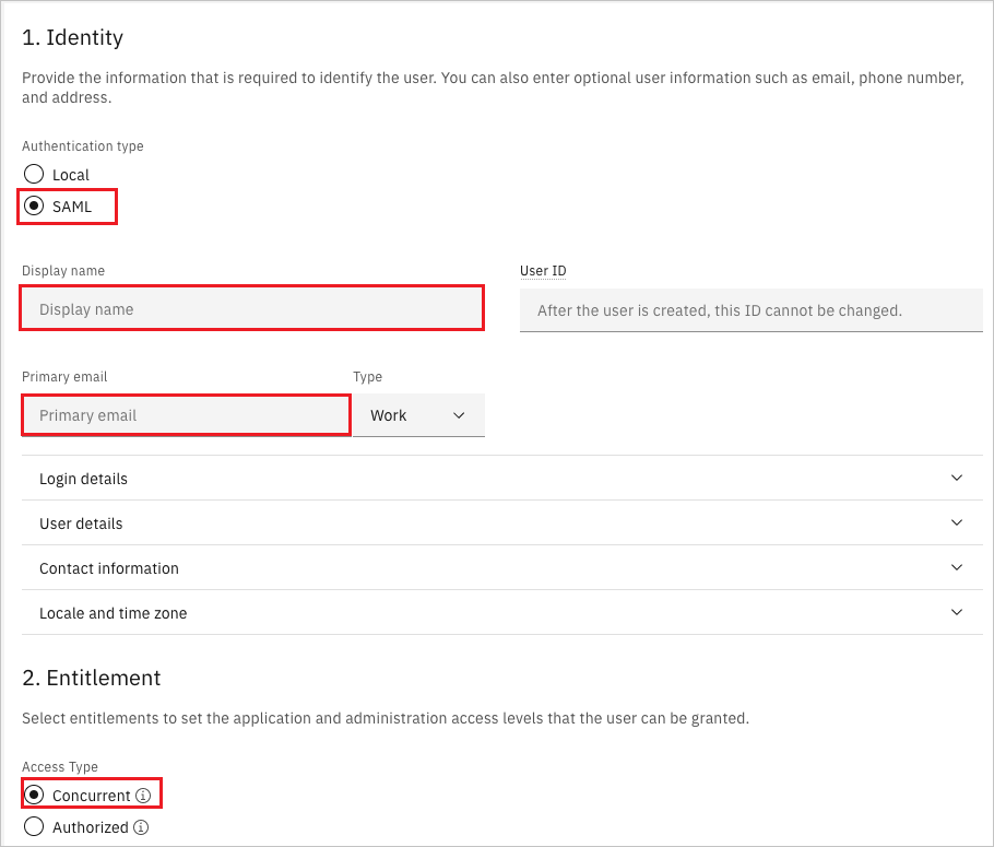 スクリーンショットは、Suite Administration の新しいユーザーを示しています。