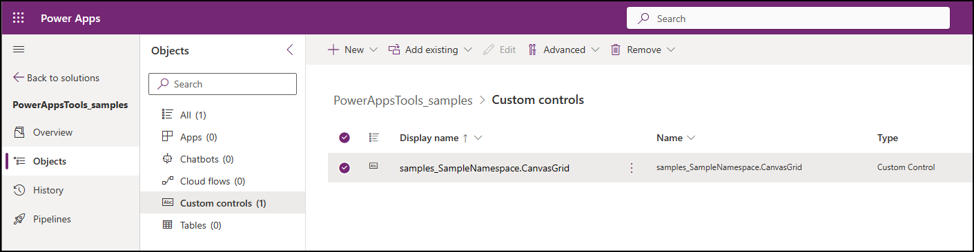 PowerAppsTools_samples ソリューション