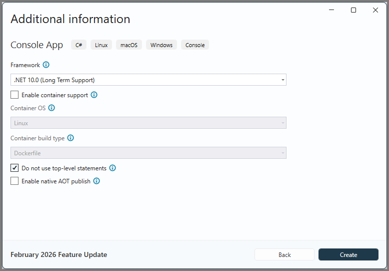 追加情報ダイアログ。
