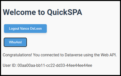 クイック スタートの実行が完了しました