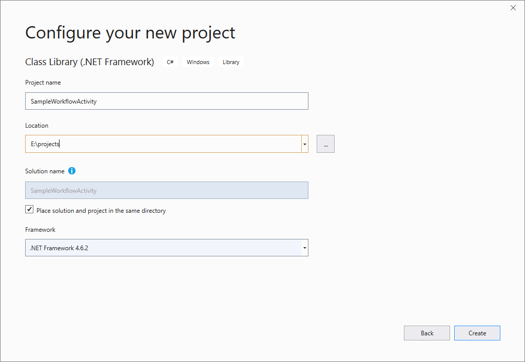 Visual Studio 2019 で新しいプロジェクト ダイアログを構成します。