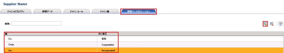 用語ベースのリレーション