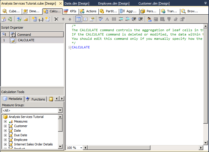 キューブ デザイナーの[計算]タブ