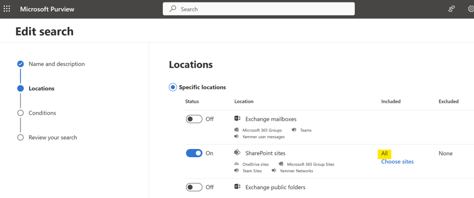 電子情報開示の検索