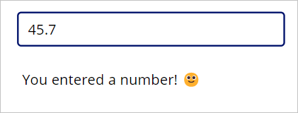テキスト入力フィールドに入力された数字 45.7 と、