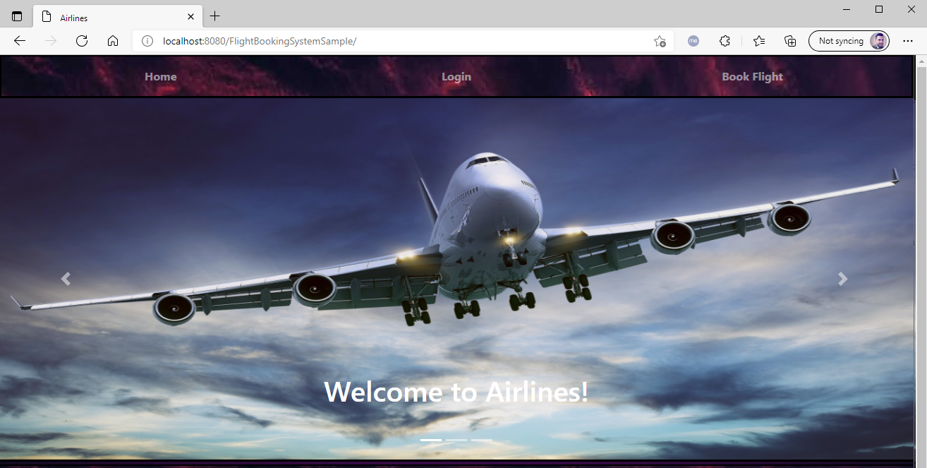 実行中のアプリを示すスクリーンショット。