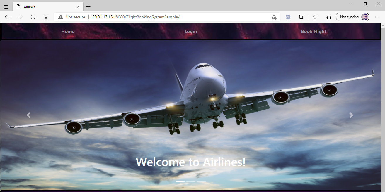 実行中のアプリを示すスクリーンショット。