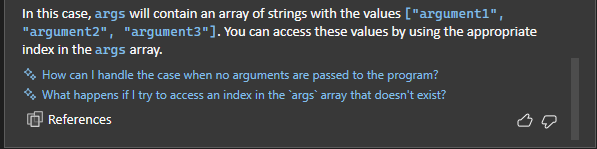 Copilot のフォローアップ質問のスクリーンショット。