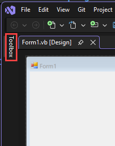 スクリーンショットは、[ツールボックス] ウィンドウを開く [ツールボックス] タブを示しています。