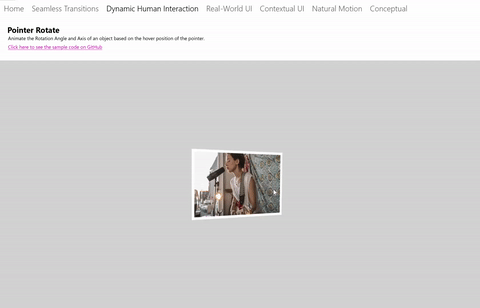ポインターの回転の例
