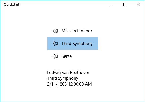 リスト ビューのバインド 4