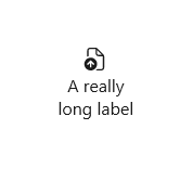 ラベルが折り返されたアプリバーのボタン