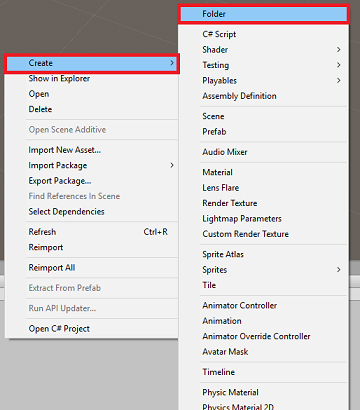 scripts フォルダーを作成します。