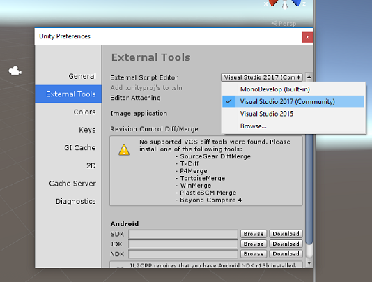 Visual Studio をスクリプト エディターとして設定する