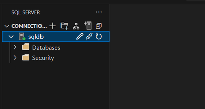 Screenshot of new Fabric connection in the Object Explorer.
