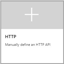 Schermopname van de HTTP-tegel in de Azure-portal.