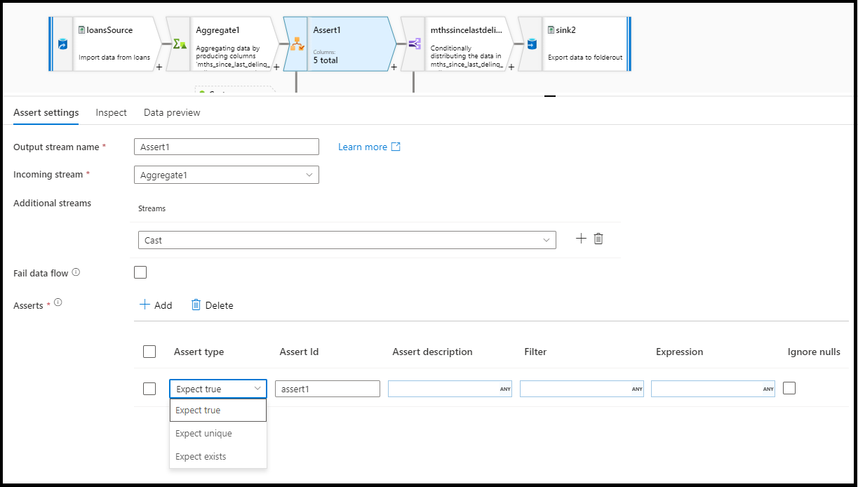 Assert-configuratie