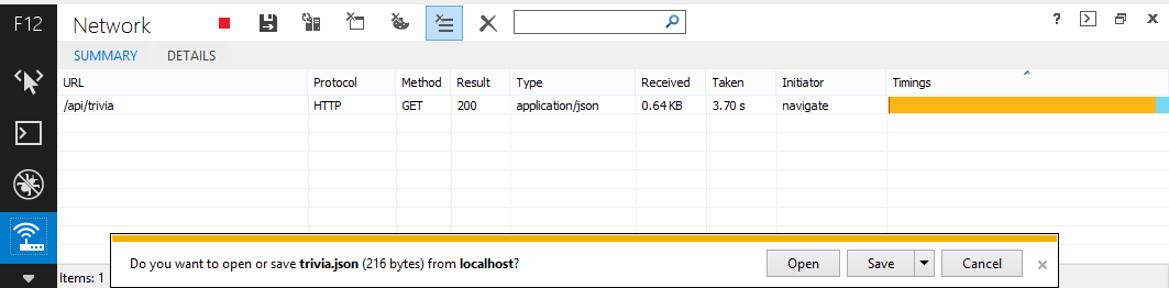 De volgende vraaggegevens ophalen via web-API