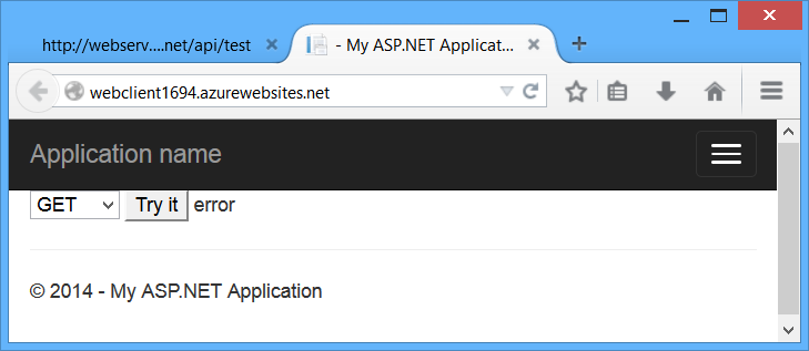 Fout 'Probeer het' in de browser