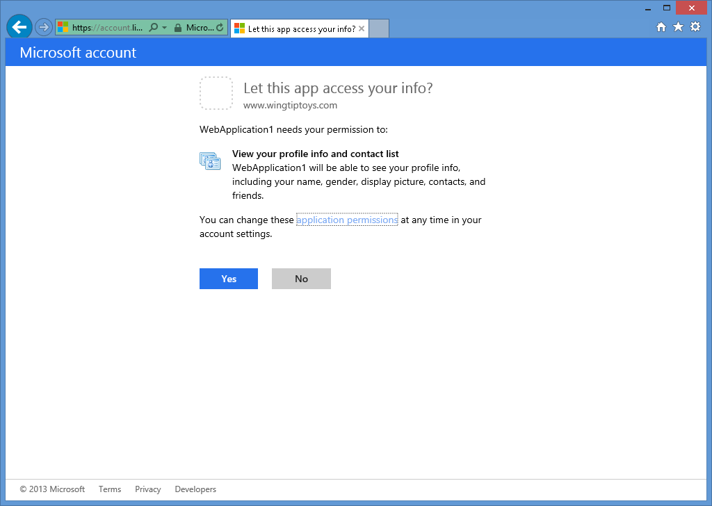 afbeelding van Microsoft-machtigingen