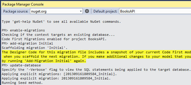 Afbeelding van Package Manager Console