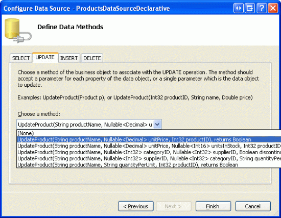 Gebruik de UpdateProduct Overload met drie invoerparameters