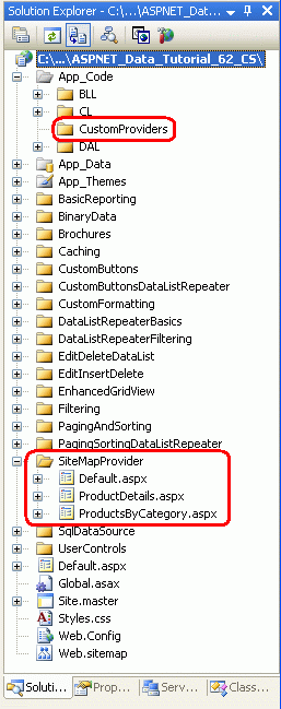 ASP.NET-pagina's toevoegen voor de Sitemap Provider-Related-handleidingen