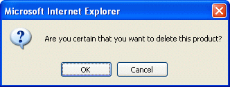 De methode JavaScript confirm(string) geeft een modale Client-Side Messagebox weer