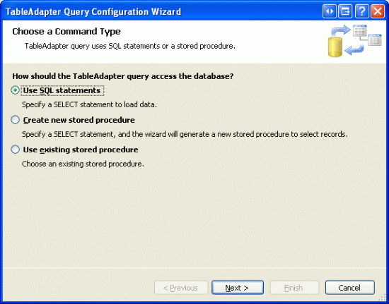 Selecteer de optie SQL-instructies gebruiken