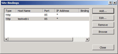 Typ in het vak Hostnaam de naam van uw webserver (bijvoorbeeld TESTWEB1) en klik vervolgens op OK.
